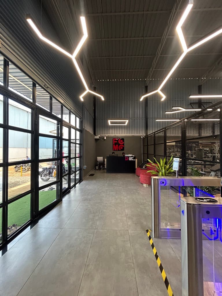 Entrance walkway into FOMO Training gym in Carmelaram, Bengaluru